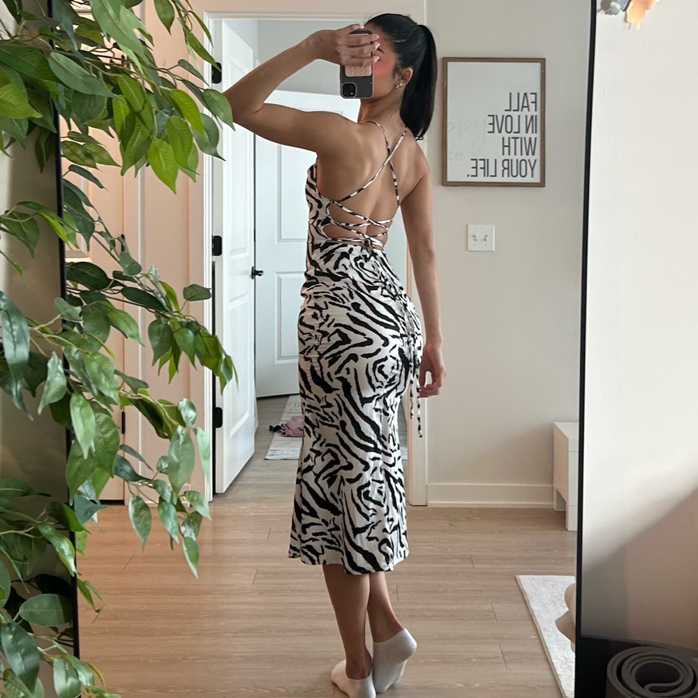 Stylish Black and White Zebra Print Skirt